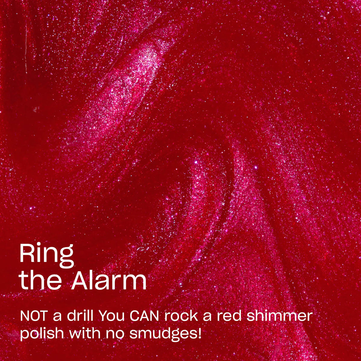OPI RapiDry Ring the Alarm nail polish application on nails