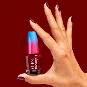 OPI RapiDry Skip a Beet nail polish bottle side view