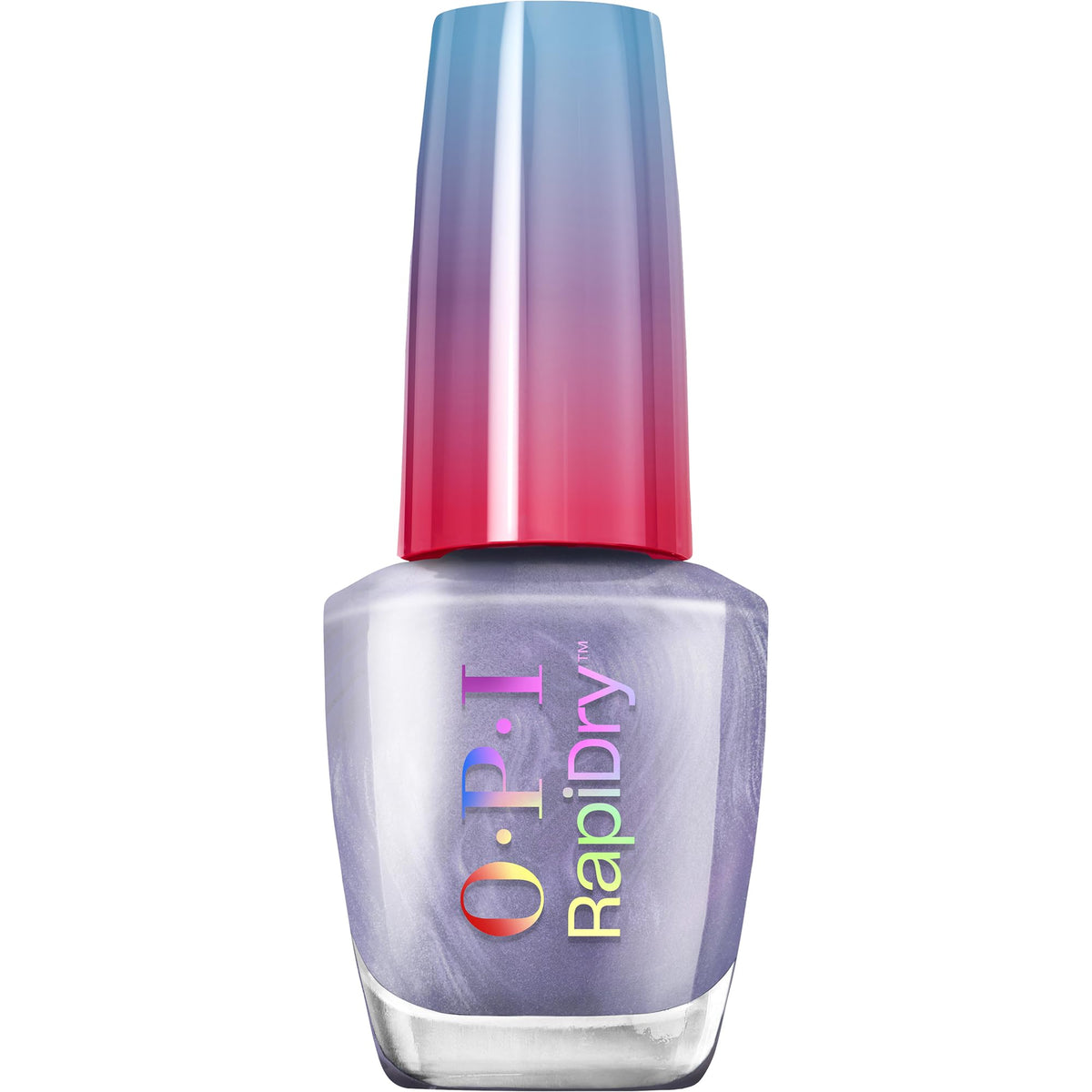 OPI RapiDry Stop, Drop n’ Whoa nail polish front view in soft gray pearl