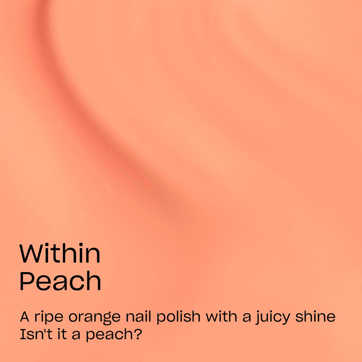 OPI RapiDry Within Peach nail polish swatch on nails