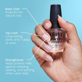 OPI Start to Finish 3-in-1 Nail application on nails