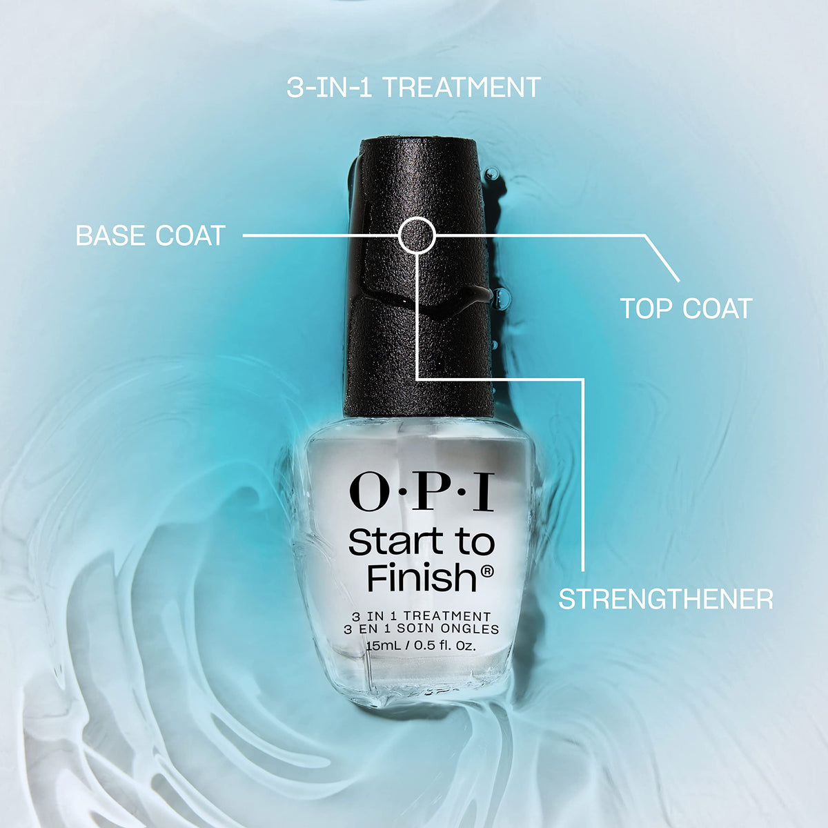 OPI Start to Finish 3-in-1 Nail bottle side view