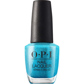 OPI Teal the Cows Come Home nail lacquer front view with bright blue shimmer