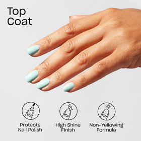 OPI Top Coat Nail Polish 60g bottle side view