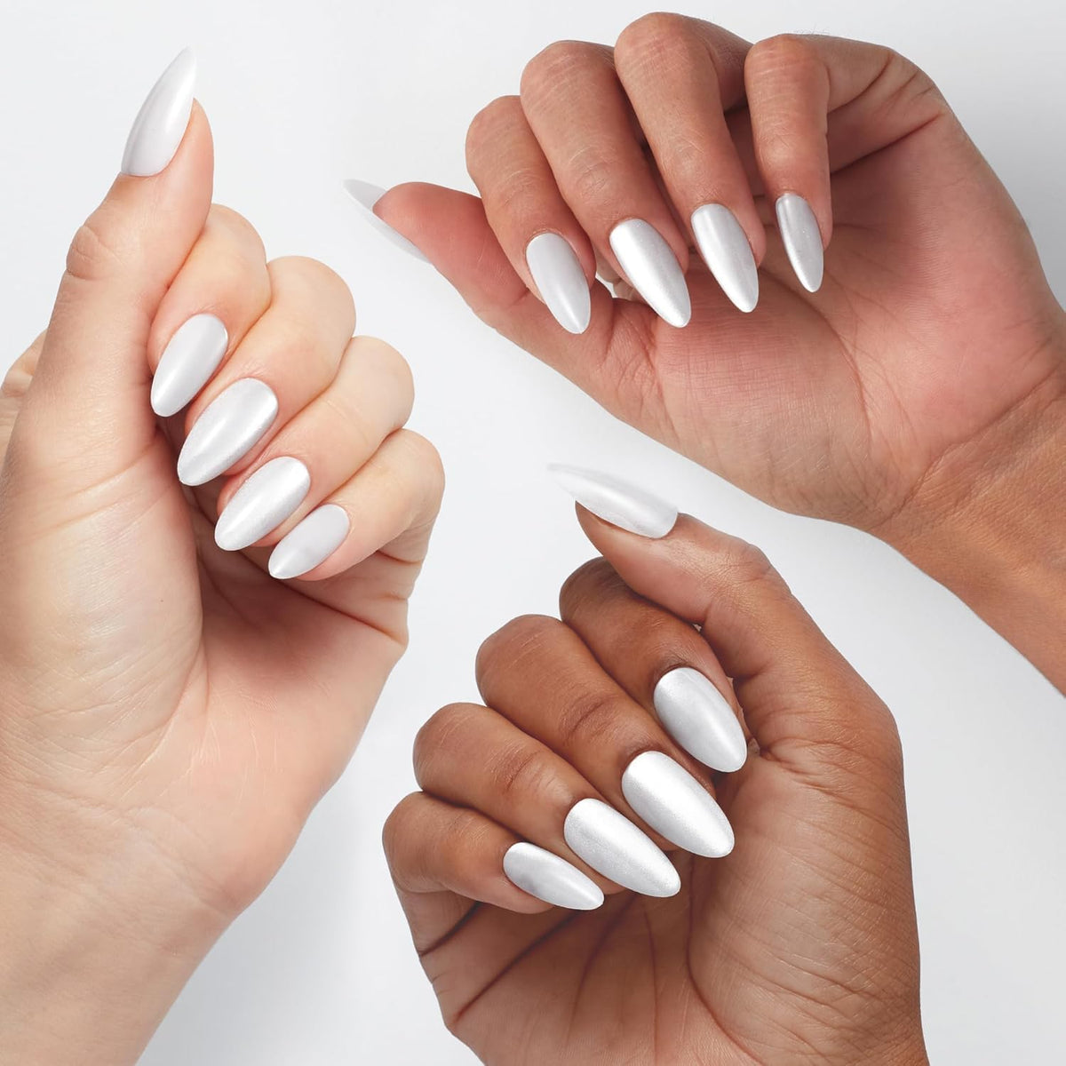 OPI xPRESS/ON Glass Slipper nails displayed with nail glue