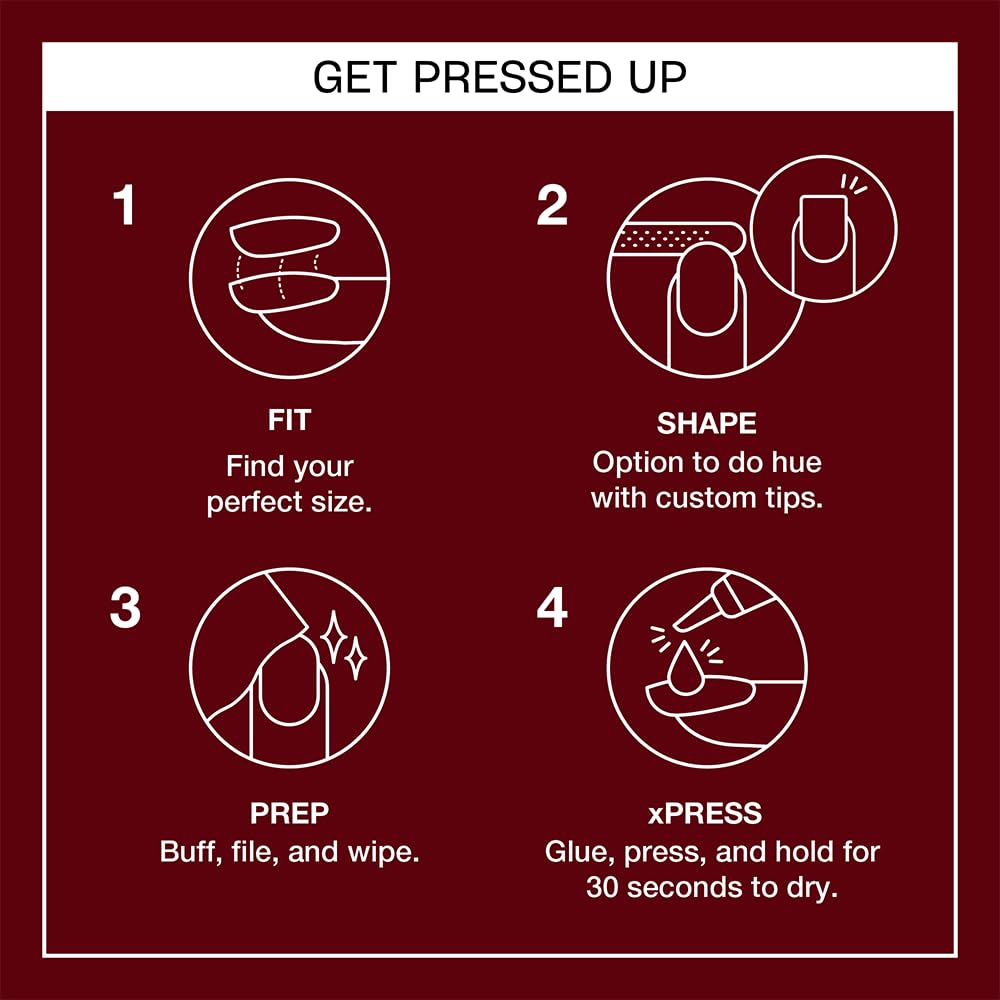 OPI xPRESS/ON Malaga Wine packaging with nail glue