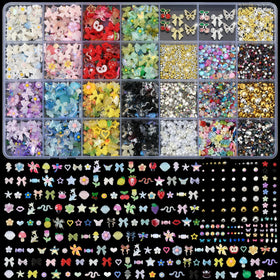 OPMADM 9000 Pcs Nail Charms and Gems Design Kit front view