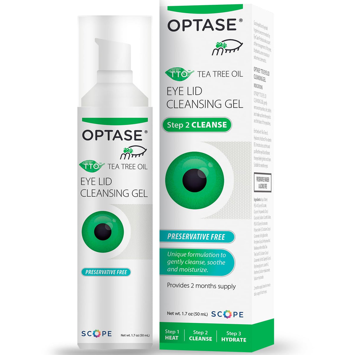 Optase Eyelid Cleansing Gel 1.7 fl oz front view