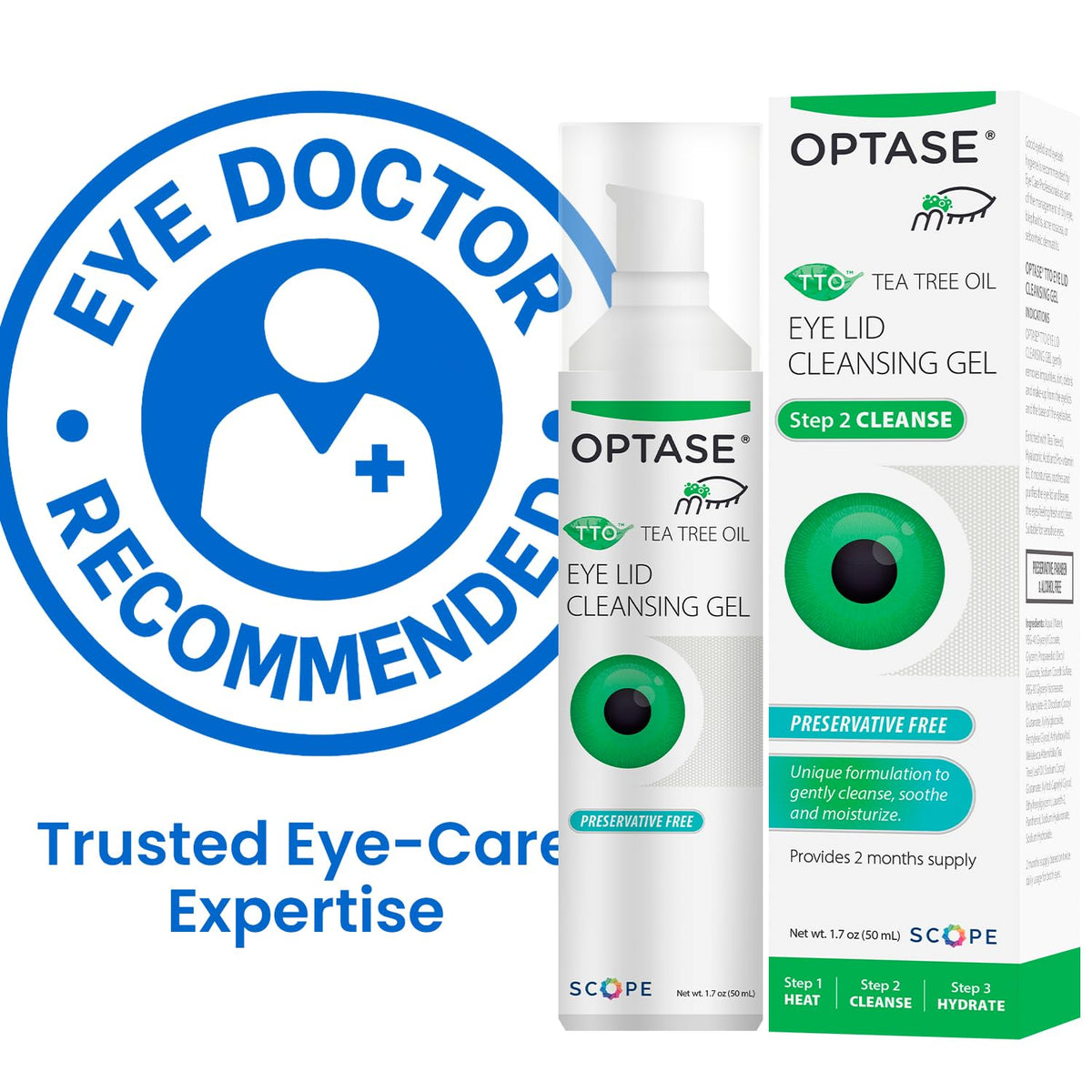 Optase Eyelid Cleansing Gel application process