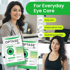 Optase Eyelid Cleansing Wipes opened showing wipe texture
