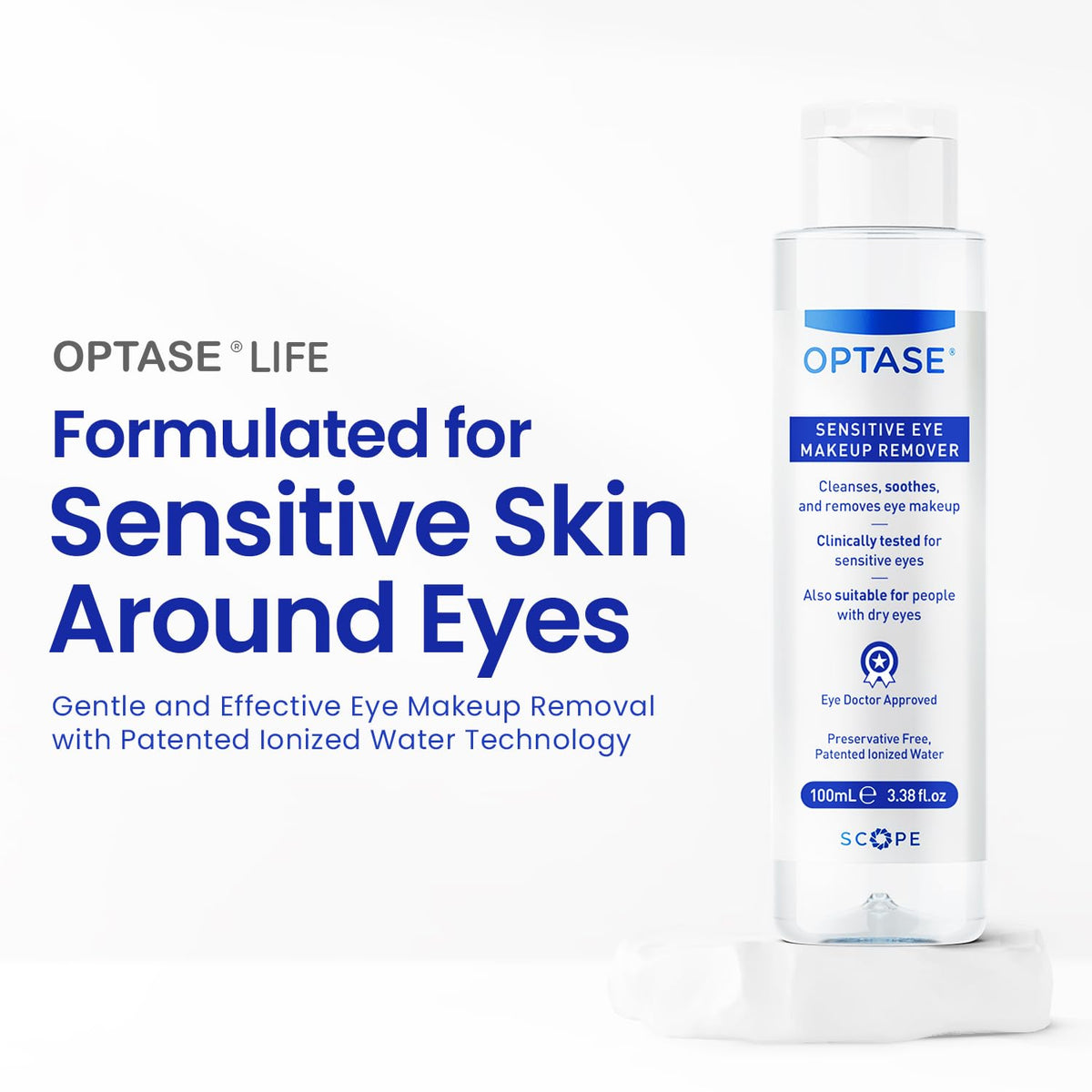 Optase Life Sensitive Eye Makeup Remover 100 ml back view
