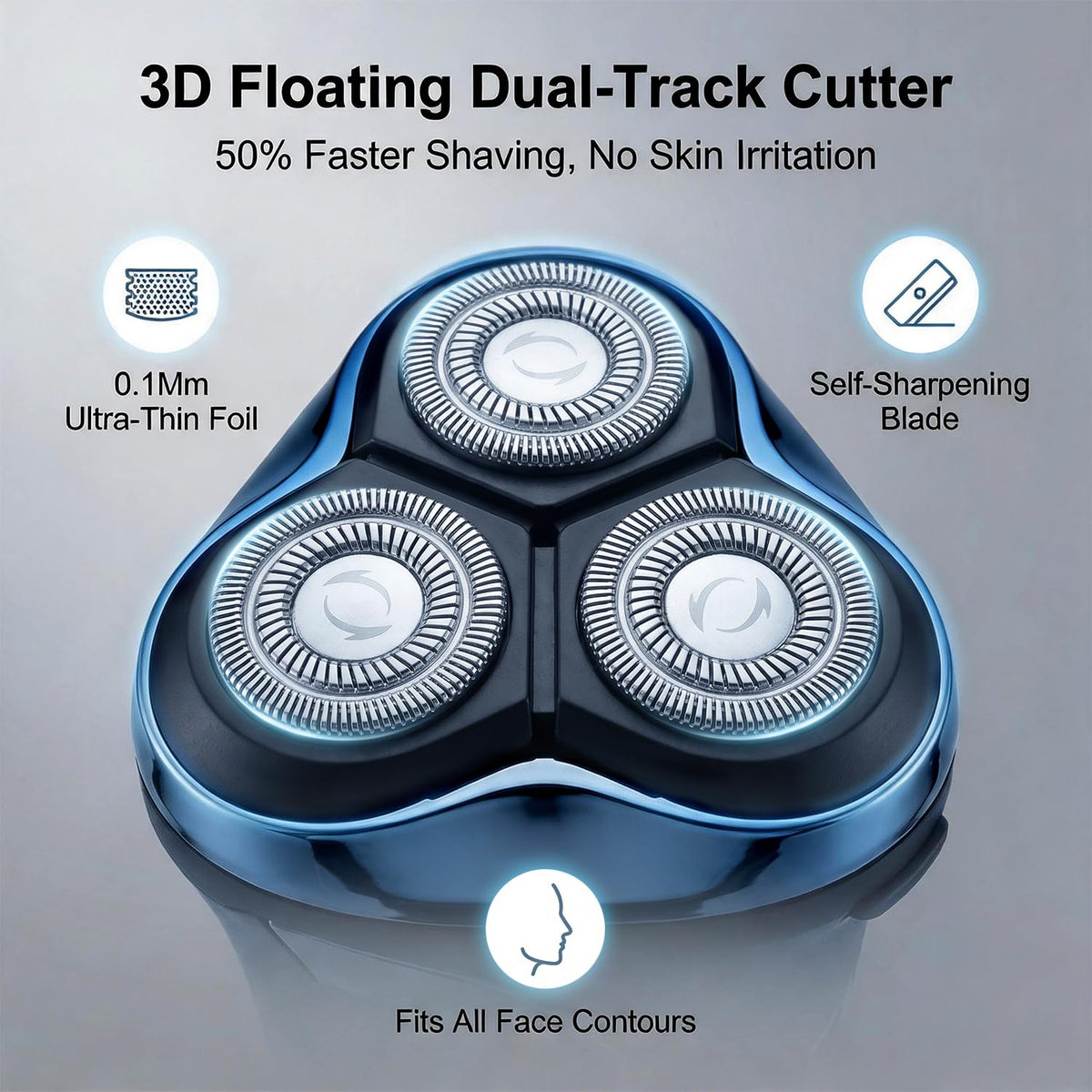 Ordele Electric Razor with pop-up trimmer extended