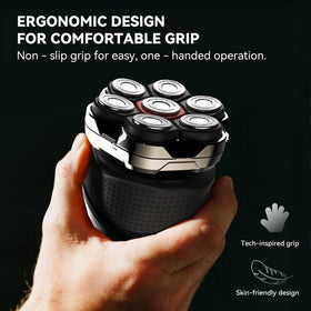Ordele Men's Electric Rotary Shaver displaying charging port