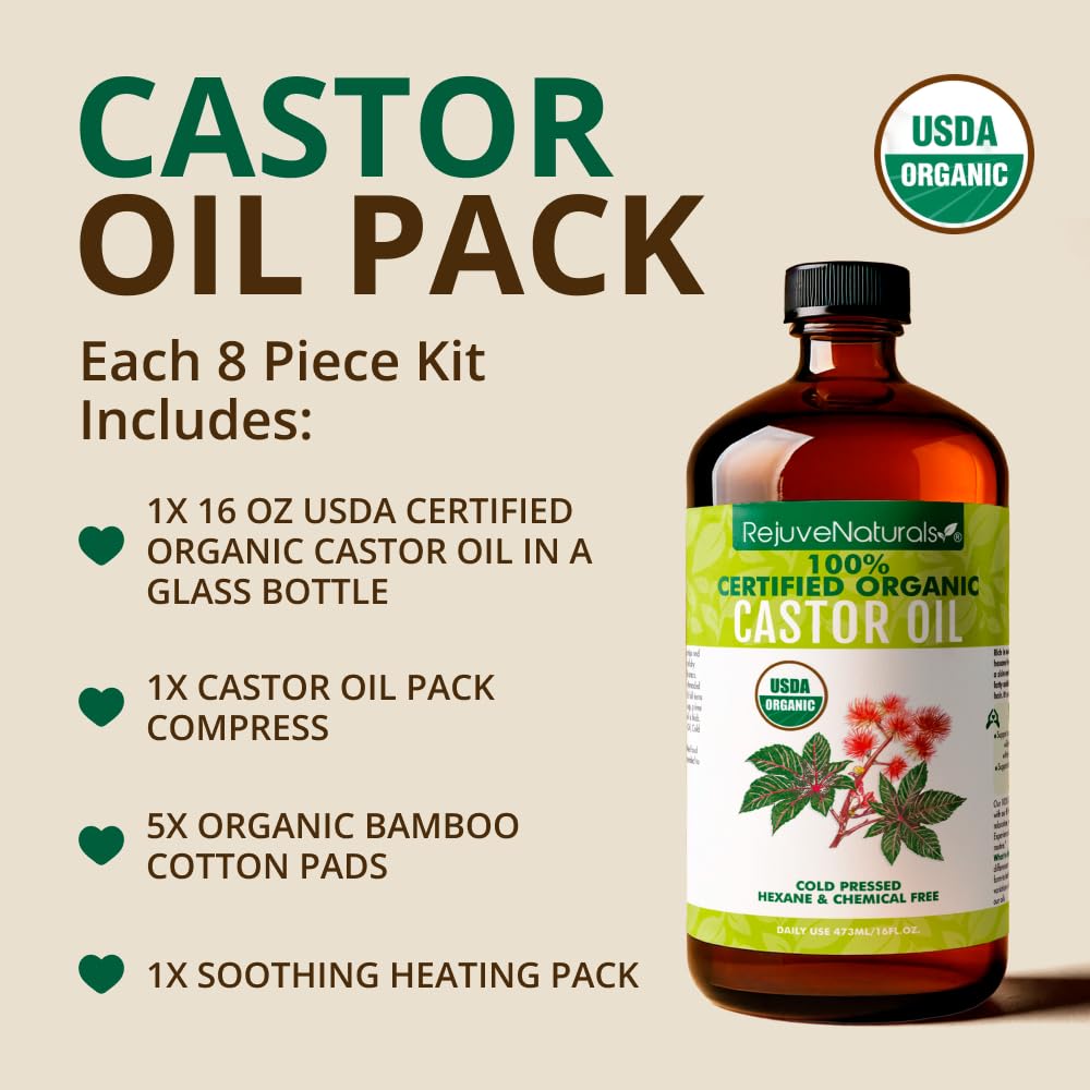 Organic unbleached cotton compress wrap from RejuveNaturals Castor Oil Pack