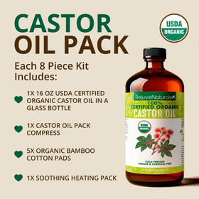 Organic unbleached cotton compress wrap from RejuveNaturals Castor Oil Pack