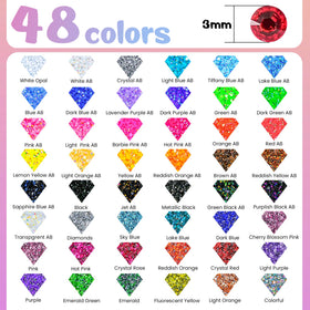 Organizers for rhinestones in the LOTWOW Bedazzling Kit