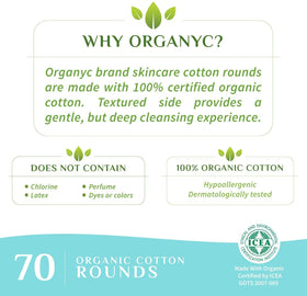 Organyc Cotton Rounds 420 count packaging details