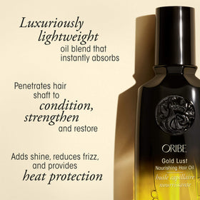 ORIBE Gold Lust Hair Oil bottle with cap