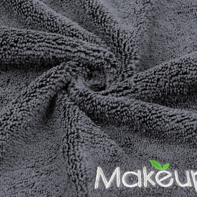 Orighty Microfiber Makeup Remover Cloths 13x13 inch grey fabric close-up