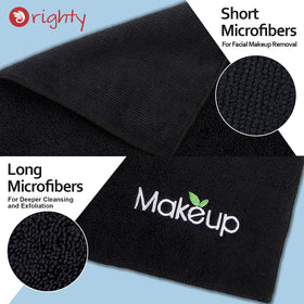 Orighty Microfiber Makeup Remover Cloths stacked in a bathroom setting