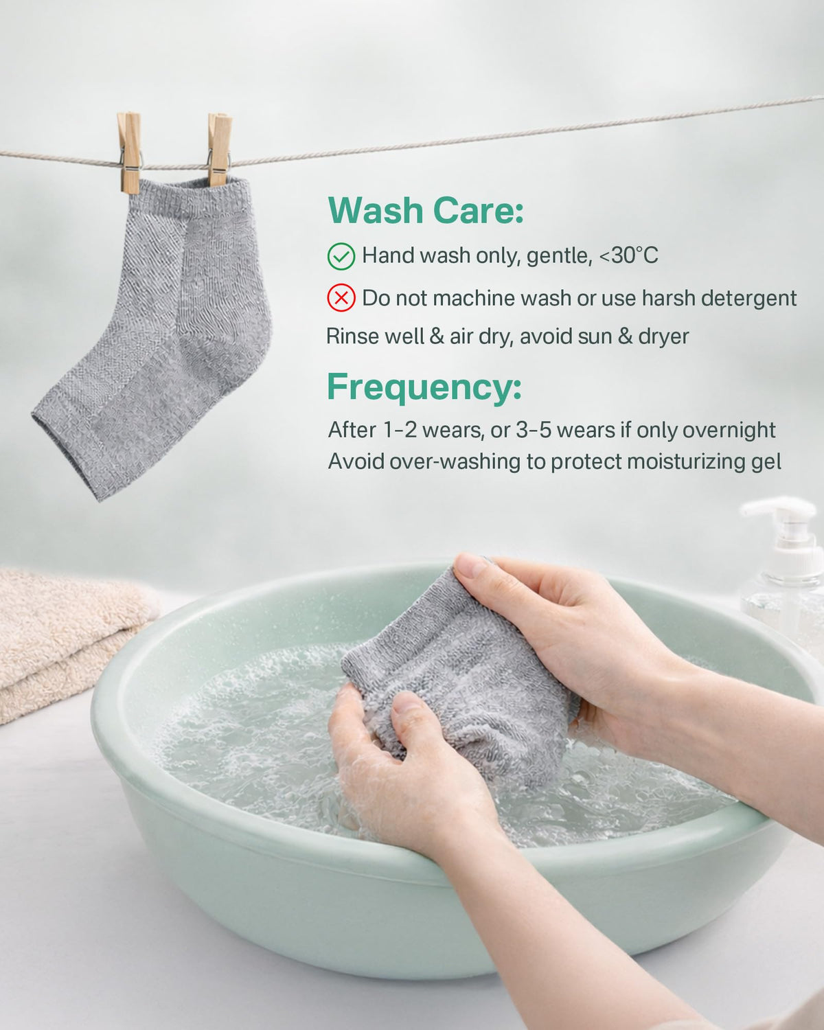 Originbuty moisturizing socks on feet