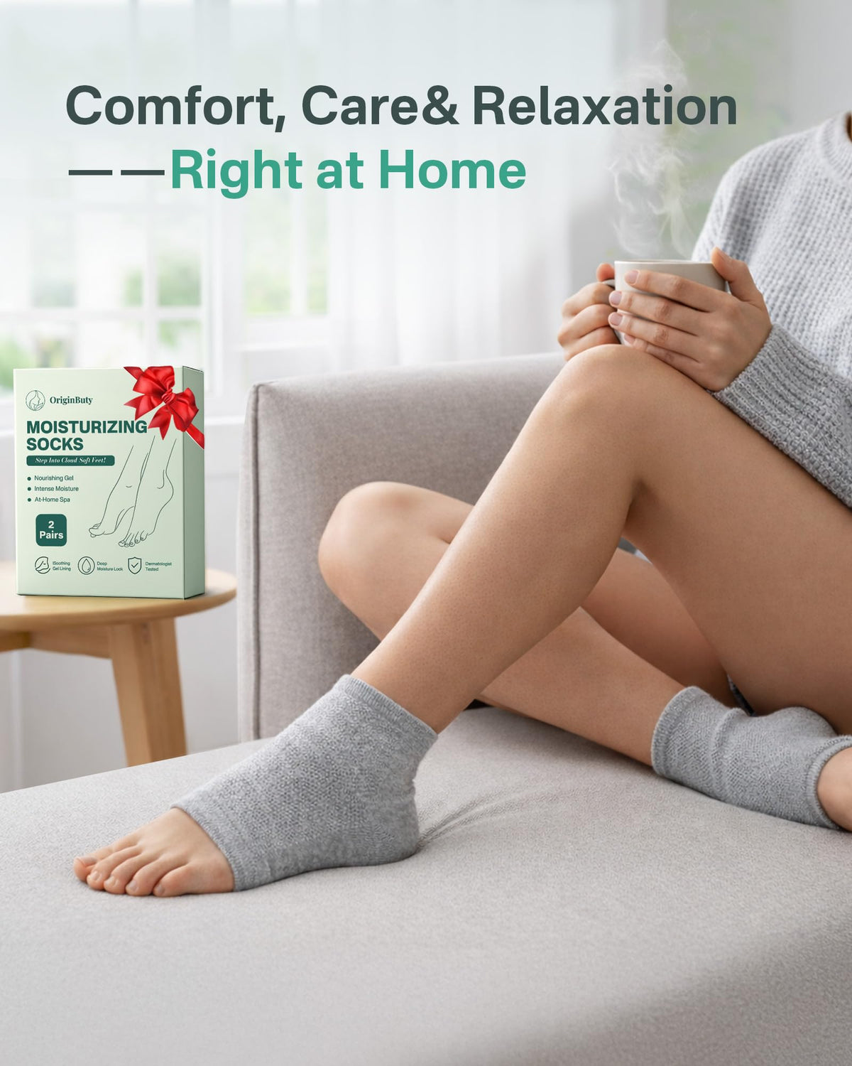 Originbuty moisturizing socks open-toe design