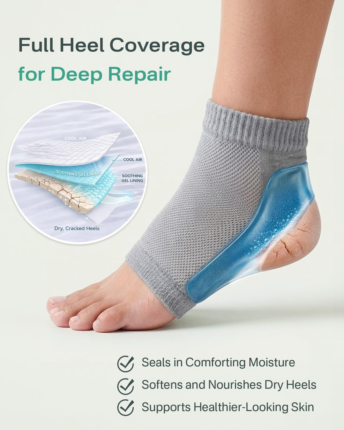 Originbuty silicone socks for heel repair