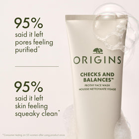 Origins Checks and Balances Foaming Face Wash 1.7 Fl Oz back view