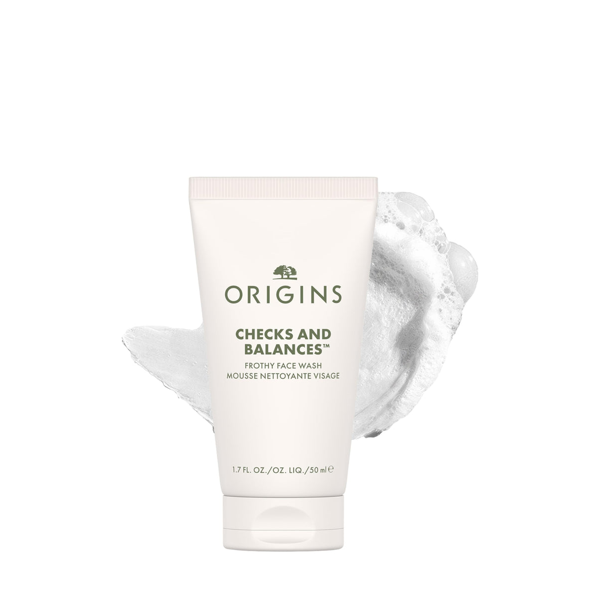 Origins Checks and Balances Foaming Face Wash 1.7 Fl Oz front view