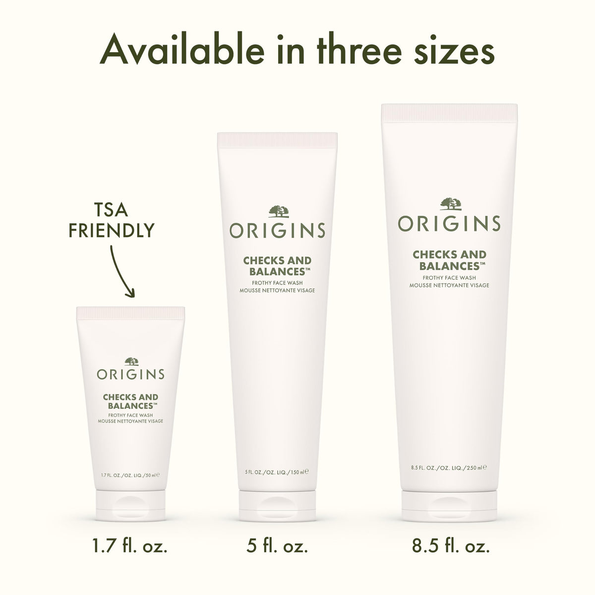 Origins Checks and Balances Frothy Face Wash on bathroom counter