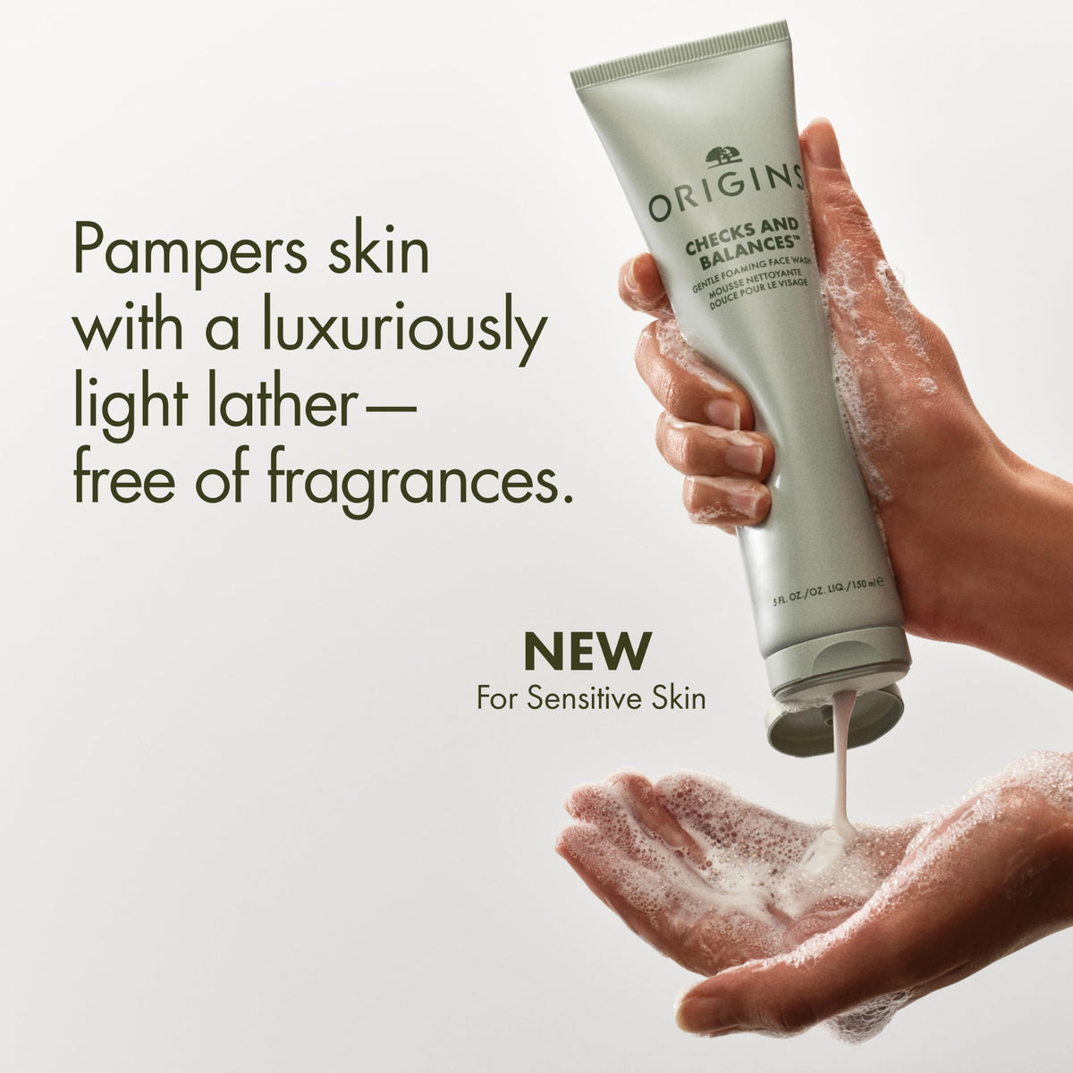 Origins Checks and Balances Gentle Foaming Face Wash back view