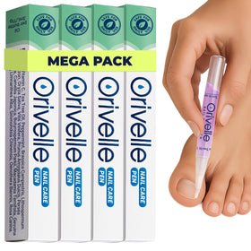 Orivelle Toenail Care Pen front view with tea tree oil branding