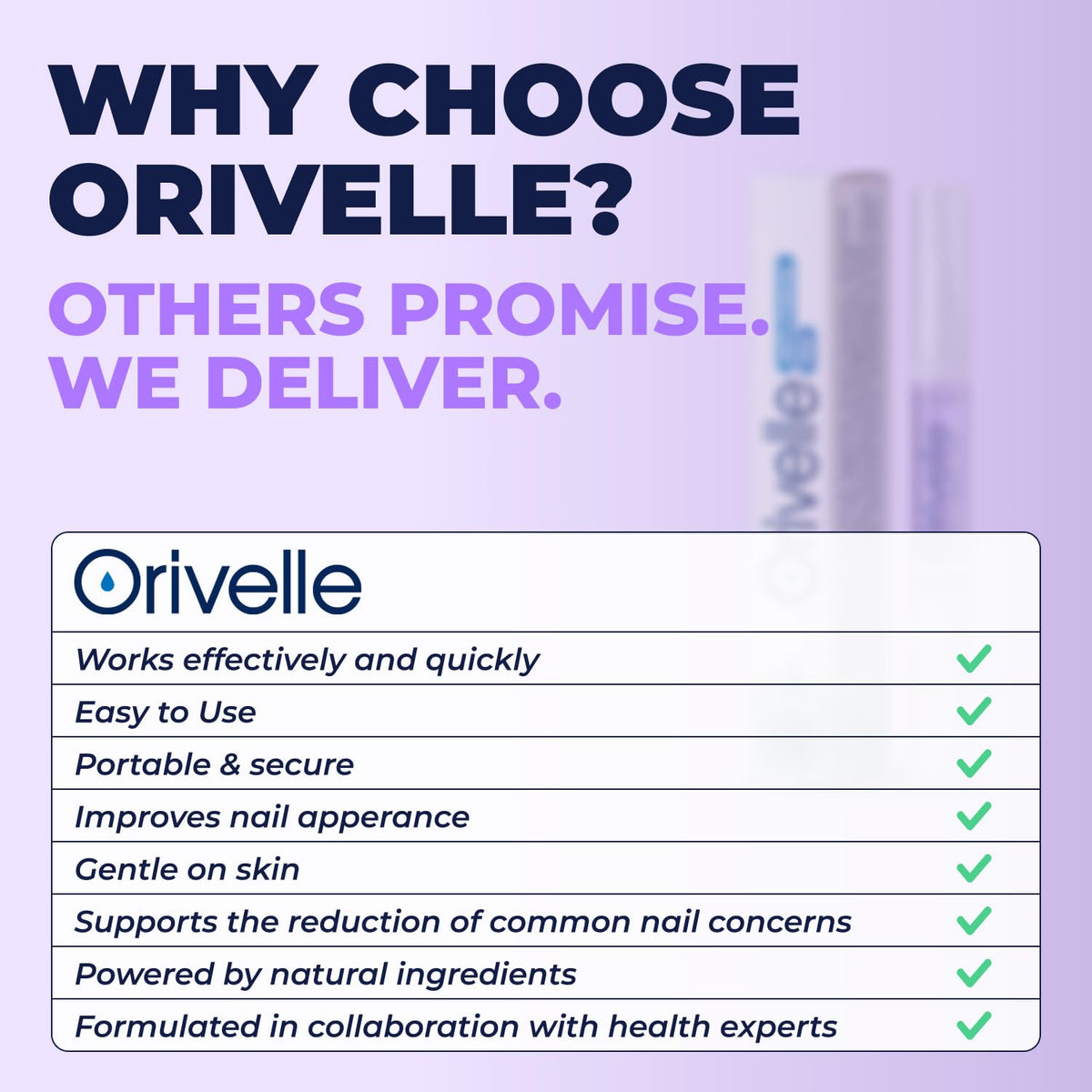 Orivelle Toenail Care Pen side view
