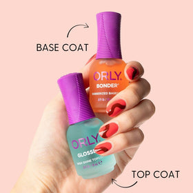 Orly Bonder Nail Polish Base Coat application on nails
