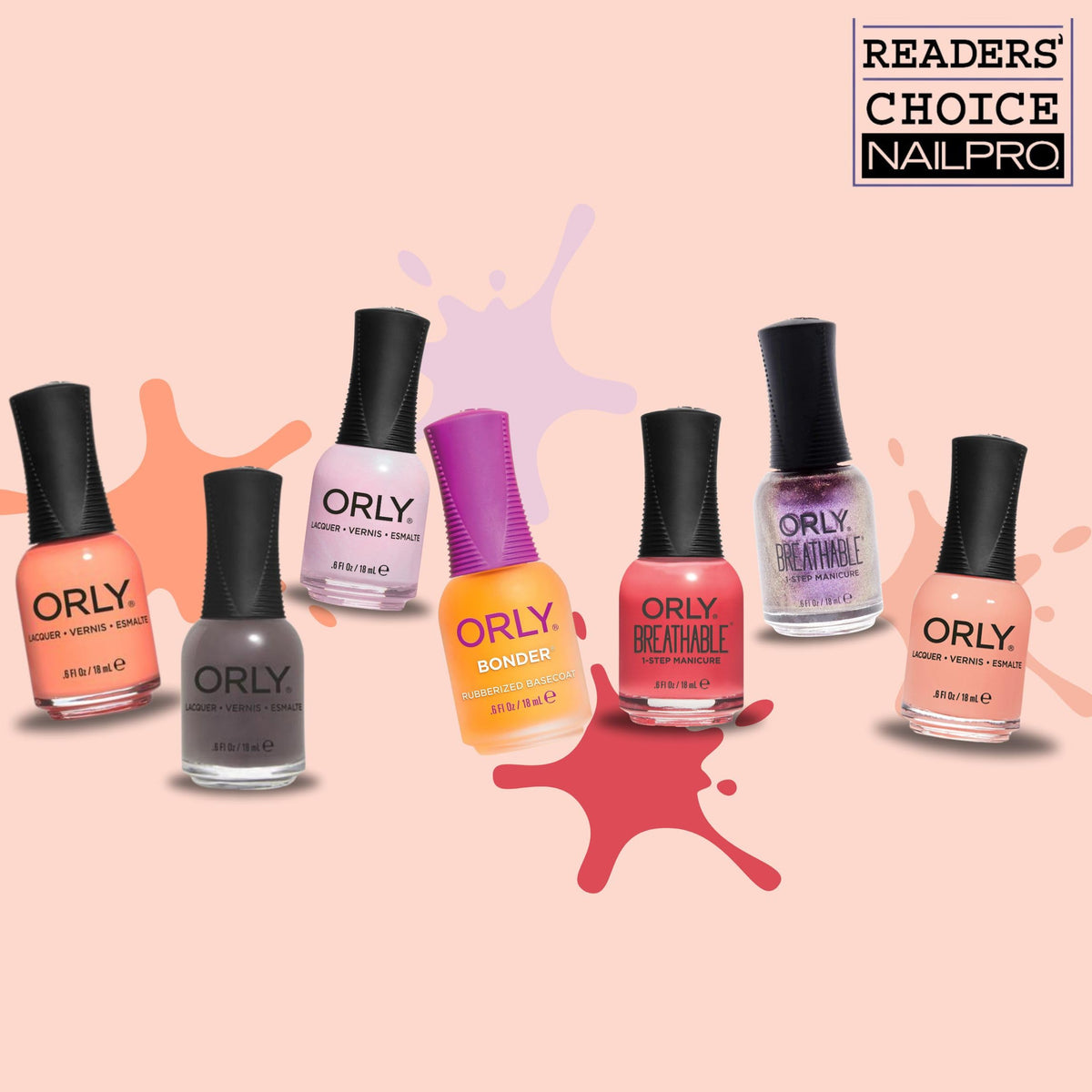 Orly Bonder Nail Polish Base Coat with nail polish palette