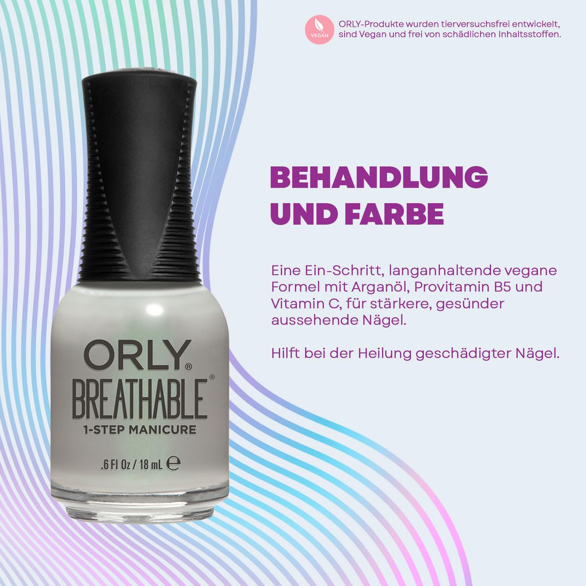 Orly Breathable Nail Color Aloe Goodbye! applied on nails