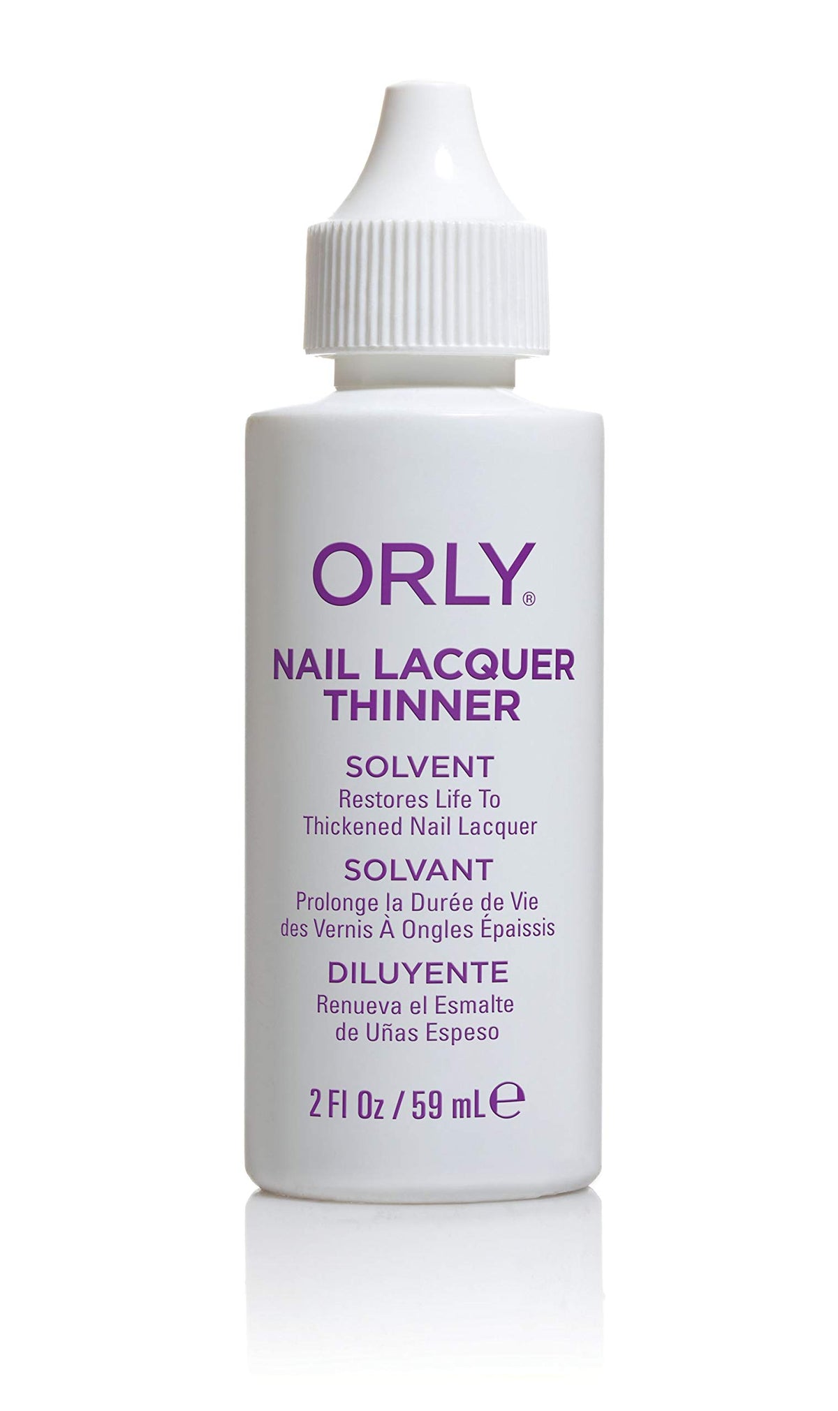 Orly Polish Thinner 2 Fl Oz front view with built-in dropper