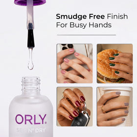 Orly Sec’n Dry Quick Drying Topcoat 18ml with Gripper Cap