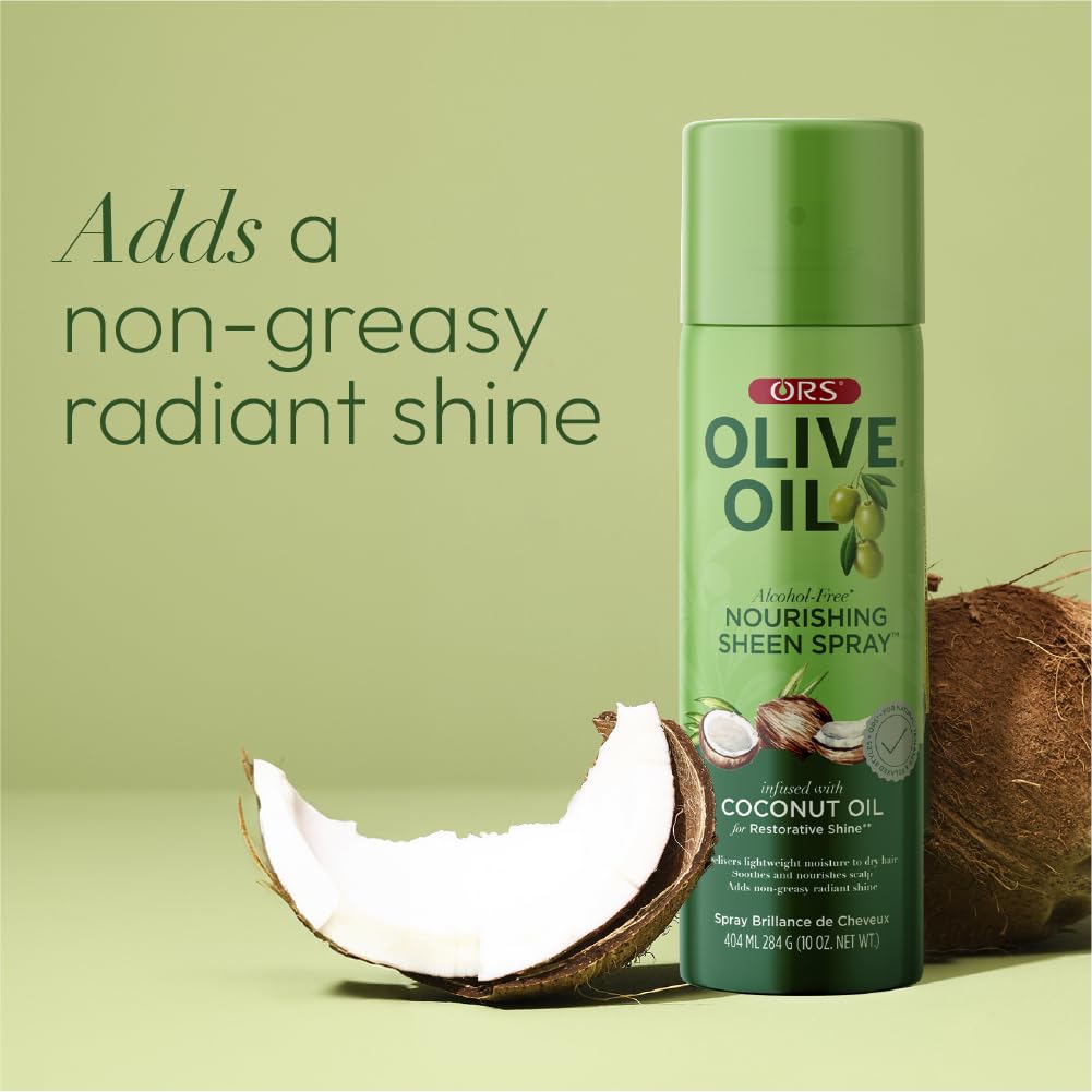 ORS Olive Oil Nourishing Sheen Spray 10oz packaging