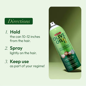 ORS Olive Oil Nourishing Sheen Spray 10oz with Coconut Oil ingredients