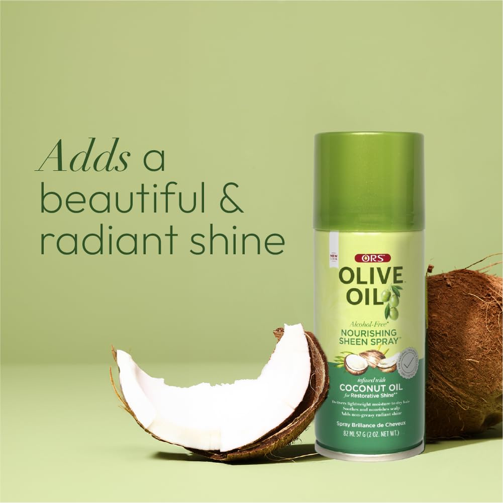 ORS Olive Oil Nourishing Sheen Spray 2 oz with coconut oil