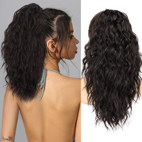 ORSUNCER 18-inch curly ponytail extension front view