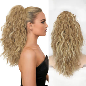 ORSUNCER 18-inch curly ponytail extension front view