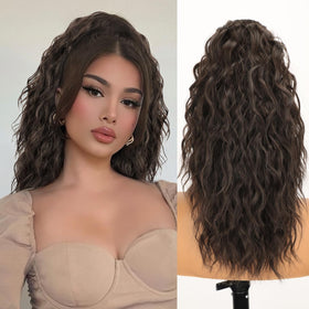 ORSUNCER 18-inch curly ponytail extension front view