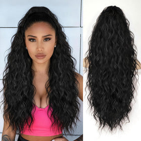 ORSUNCER 26-inch curly ponytail extension front view