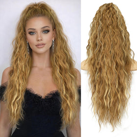 ORSUNCER 26-inch curly ponytail extension front view