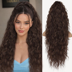 ORSUNCER 30" Curly Ponytail Extension front view