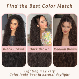 ORSUNCER 30" Curly Ponytail Extension with layered curls