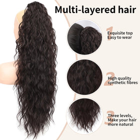 ORSUNCER curly ponytail extension claw clip close-up