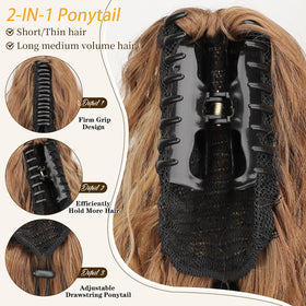 ORSUNCER curly ponytail extension displayed in packaging